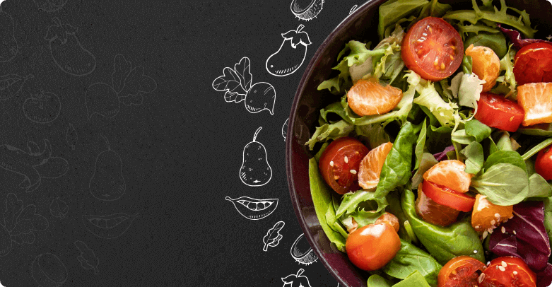 Verduras frescas y alimentación diaria